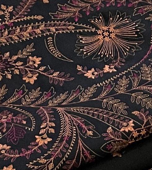 Sarinnah Premium D47-Luxury Formal Heavy Embroidered Karandi Shawl.