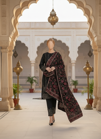 Sarinnah Premium 04- Embroided Fine quality Velvet shawl.