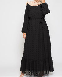 Long Skirt Foreign Small Hair Ball Abay Dress