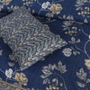 Navy Grid Bed Sheet Set 3 PC