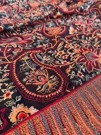 Sarinnah D13 Black - Formal heavy Embroidered Karandi Shawl