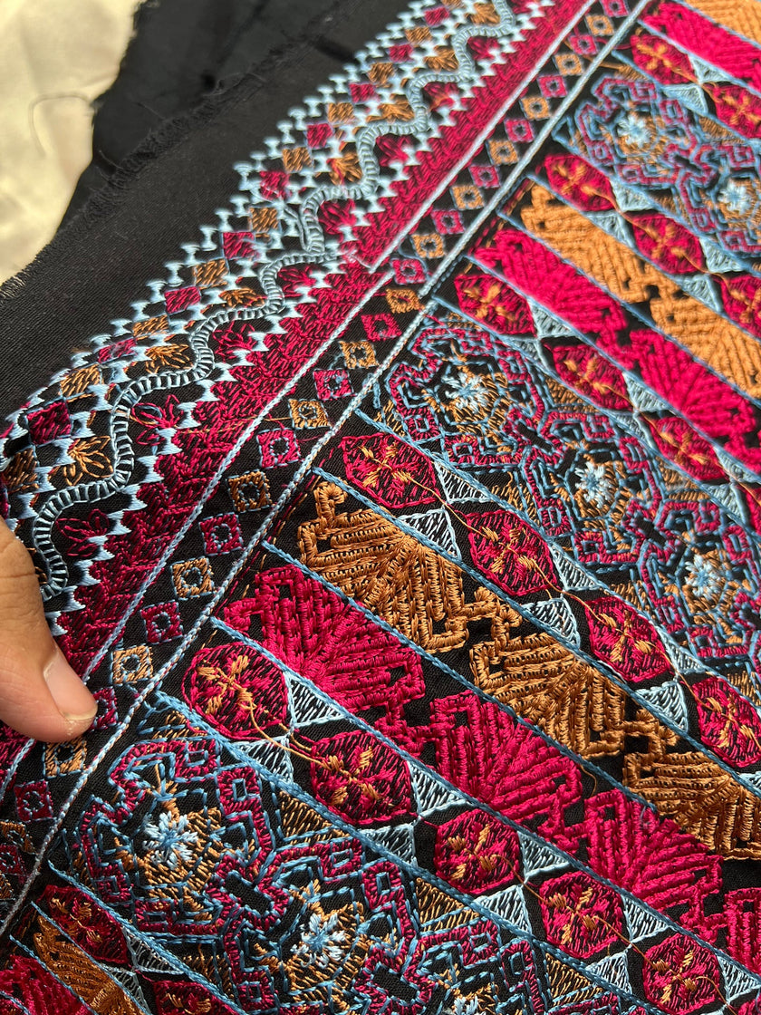 Sarinnah Premium D60-Luxury Formal Heavy Embroidered Karandi Shawl.