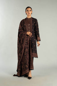 Sarinnah Premium D47-Luxury Formal Heavy Embroidered Karandi Shawl.