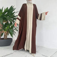 Women's Muslim Long Dress Abaya Two-piece Set