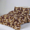 Floral Brown Bed Sheet Set
