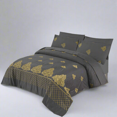 Embroidered Duvet Cover Set (Luxury Sateen)