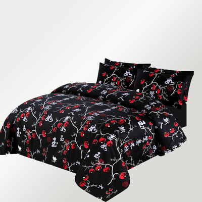 Floral Cotton Sateen Bed Sheet Set